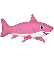 Воздушный шар "Акула", 75х105 см., Испания., цвет - розовый