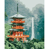 Картина по номерам "Пагода у водопада" [tsi206035-TCI]