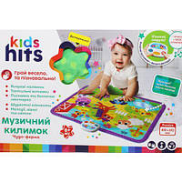 Килимок для малят муз. Kids Hits KH05/002 (10шт)"Веселий зоопарк",батар,муз.світло,тактильні елементи, дзерка