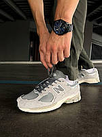 Мужские кроссовки New Balance 2002 Grey (серые) демисезонные комбинированные спортивные кроссы NB0047 mood
