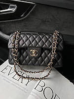 Женская сумка кросс-боди Chanel Black 2,55 (черная) AS294 стильная сумочка на декоративной цепочке с эмблемой