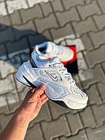 Женские кроссовки Nike M2K Tekno Essential White Black II (белые с черным)стильные демисезонные кроссы art0432
