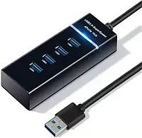 Разветвитель на 4 порта / Переходник USB 3.0, 220V / Хаб для ноутбука на 4 выход