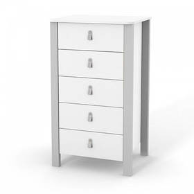 Комод Верес 600 Монако високий біло-сірий
