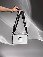 Женская подарочна сумка клатч Marc Jacobs The Snapshot Ying Yang White/Black (белая) KIS02133 модная красивая