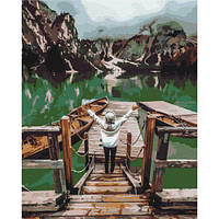 Картина по номерам "Путешественница на озере Брайес" [tsi194835-TSI]