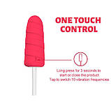 Вібратор "Морозиво" 10X Popsicle Vibrator USB - Рожевий - Вібратори, фото 5