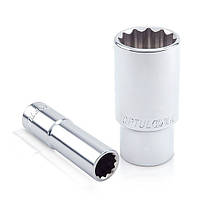 Набір довгих головок 1/2" 8-32мм 15шт (12-гранні) TOPTUL GAAQ1607U-12, фото 5