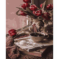 Картина по номерам "Тюльпаны и чай" [tsi205285-TSI]