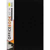 Блокнот "Office Book" A4, 80 л., пластик, пружина сбоку черный [tsi204892-TCI]