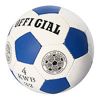 М'яч футбольний OFFICIAL No4, PU, різн. кольори чорний із синім