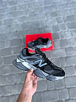 Мужские кроссовки New Balance 9060 Black Castlerock Grey (серо-чёрные) спортивные демисезонные кроссы art0426