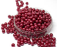 Намистини скло 6 мм 100 грам 300 шт. Бордовий (11114163)