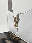Жіноча сумка-клатч Yves Saint Laurent Hobo White (біла) torba0063 маленька сумочка з емблемою YSL топ, фото 7