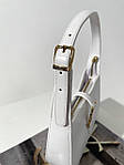 Жіноча сумка-клатч Yves Saint Laurent Hobo White (біла) torba0063 маленька сумочка з емблемою YSL топ, фото 8