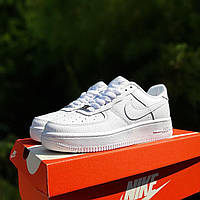 Мужские кроссовки Nike Air Force 1 (белые) модные кеды на толстой подошве демисезон О10793 mood