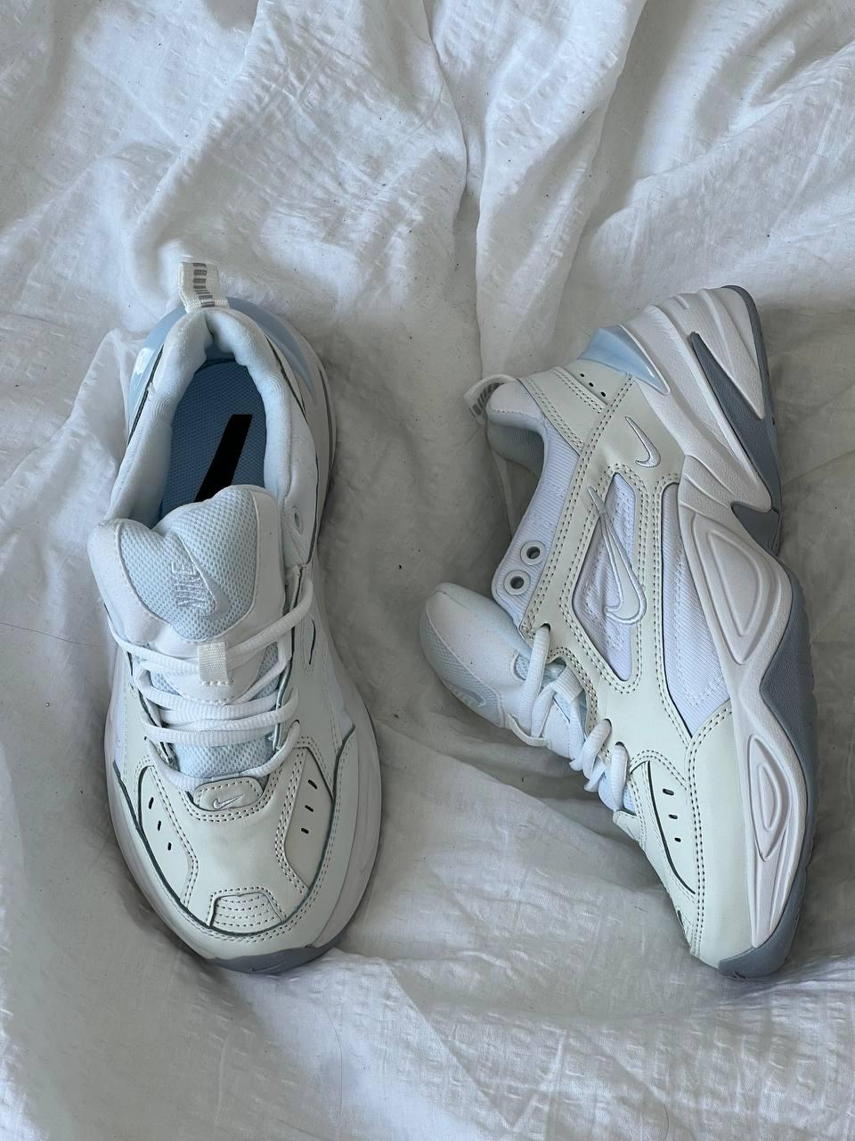 Чоловічі кросівки Nike M2K Tekno White (білі) гарні об'ємні зручні кроси демісезон NK014 топ