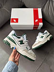 Жіночі кросівки New Balance 550 White Green (біло-зелені) класні демісезонні кроси на щодень 622 топ, фото 4
