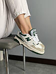 Жіночі кросівки New Balance 550 White Green (біло-зелені) класні демісезонні кроси на щодень 622 топ, фото 7