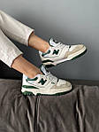 Жіночі кросівки New Balance 550 White Green (біло-зелені) класні демісезонні кроси на щодень 622 топ, фото 10