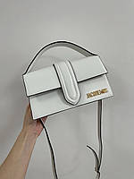 Женская подарочная мини сумка клатч Jacquemus Le Bambino White (белая) KIS23018 стильная деловая Жакмюс mood