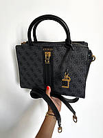 Женская сумка клатч GUESS (черная) Gi6727 подарочная очень красивая стильная сумочка на длинном ремне топ