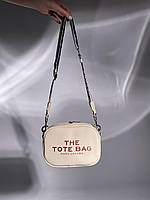 Женская сумка клатч Marc Jacobs Crossbody Leather Bag Cream (кремовая) KIS02181 Марк Якобс для девушки cross