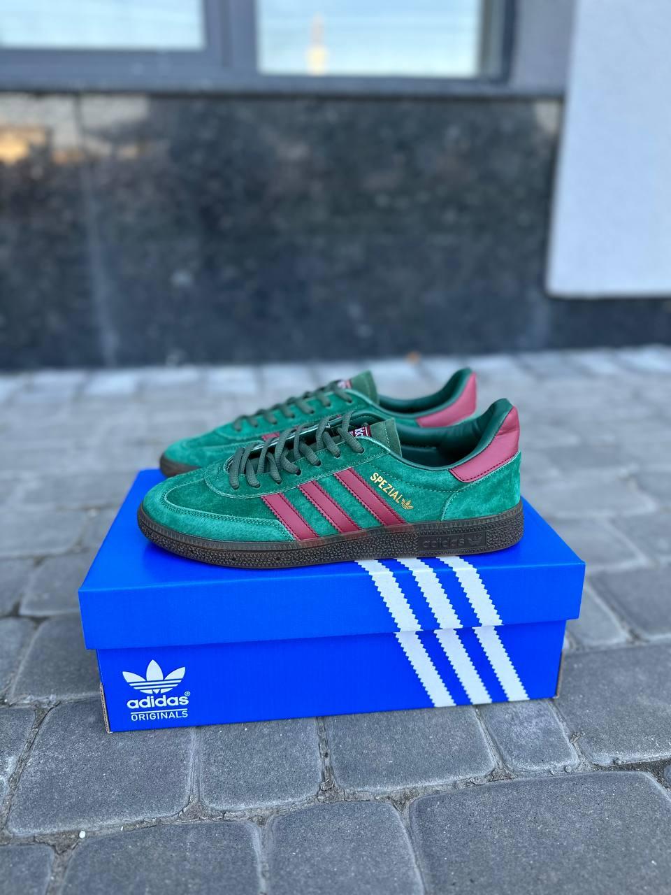 Чоловічі кросівки Adidas Handball Spezial Green (зелені з рожевим) спортивні замшеві легкі кроси art0444 vkross - фото 2 - id-p1929790165