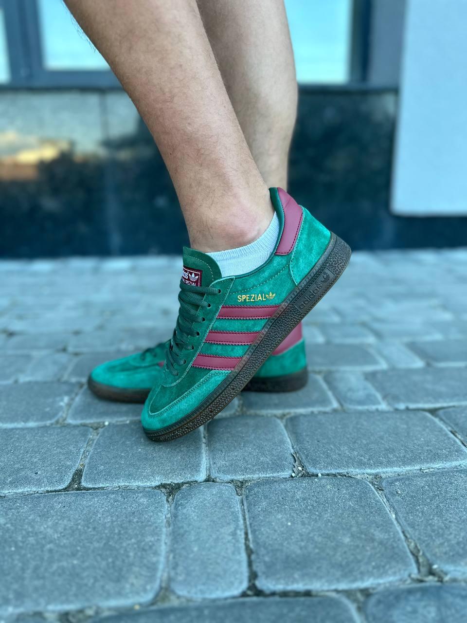 Чоловічі кросівки Adidas Handball Spezial Green (зелені з рожевим) спортивні замшеві легкі кроси art0444 vkross - фото 9 - id-p1929790165