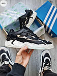 Чоловічі кросівки Adidas Niteball II (чорні з білим) стильні повсякденні кроси для спорту 1197TPтоп, фото 2