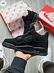 Чоловічі кросівки Nike Air Jordan 4 (чорні) повсякденні якісні зручні кроси 1211TPтоп, фото 3