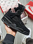 Чоловічі кросівки Nike Air Jordan 4 (чорні) повсякденні якісні зручні кроси 1211TPтоп, фото 2