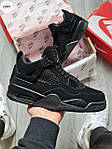 Чоловічі кросівки Nike Air Jordan 4 (чорні) повсякденні якісні зручні кроси 1211TPтоп, фото 5
