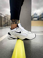 Мужские кроссовки Nike M2K Tekno White/Black (бело-черные) качественные повседневные кроссы демисезон 0544v