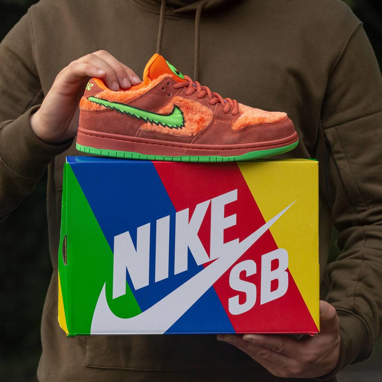 Чоловічі кросівки Nike SB Dunk Low Grateful Dead Bears Orange (жовтогарячі з зеленим) модні демі кеди I1444 топ