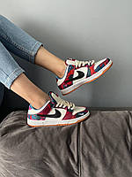 Женские кроссовки Nike SB Dunk Low Para Multi Color (разноцветные) яркие молодёжные демисезонные кеды NK057