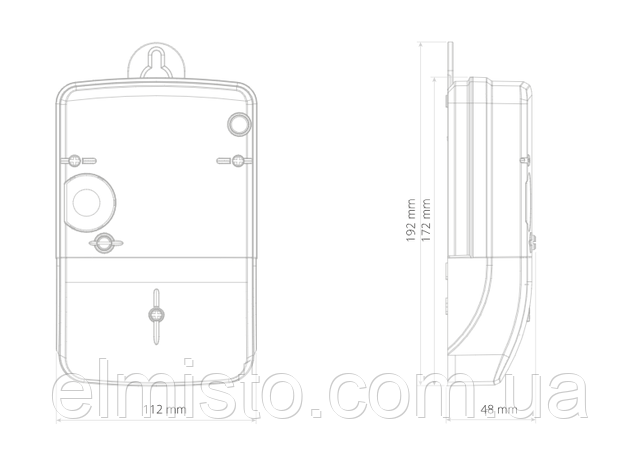 Габаритные и установочные размеры счетчика однофазного NIK 2100 AP6T.2000.MC.11 в Харькове Габаритные и установочные размеры счетчика однофазного NIK 2100 AP6T.2000.MC.11