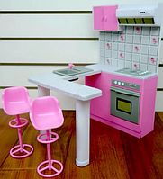 Меблі для барбі Gloria Кухня з барними стільцями