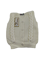 Детский свитер Турция 1, 2, 3, 4 лет для девочки на пуговицах белый (ФД19)