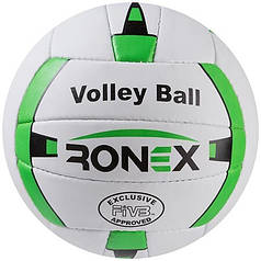 М'яч волейбольний Ronex Orignal Grippy зелений/білий. Скидка на ящик.