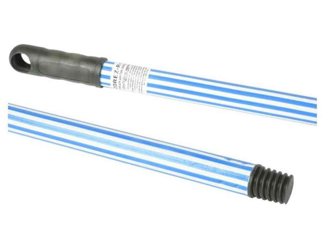 Ручка для швабри, прогумована, блакитно-біла 120REZ-B-RO ТМ Metalstick BP