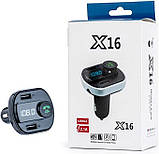 Автомобільний Bluetooth-модулятор трансмітер USB-заряджання X16 Wireless Car KIT Чорний, фото 6