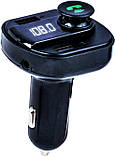 Автомобільний Bluetooth-модулятор трансмітер USB-заряджання X16 Wireless Car KIT Чорний, фото 3