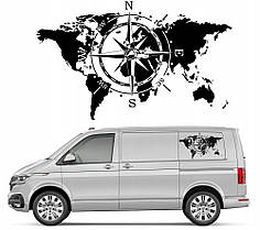 Наклейка на автомобіль Карта + монтажна плівка