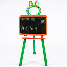 Магнітна дошка для малювання, мольберт для малювання (013777/3) Долоні. Оранжево - зелений, фото 3