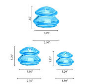 Силіконові масажні банки набір 3 шт