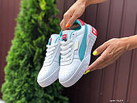 Женские стильные демисезонные кроссовки Puma Cali белые с мятой, пума только 39 размер