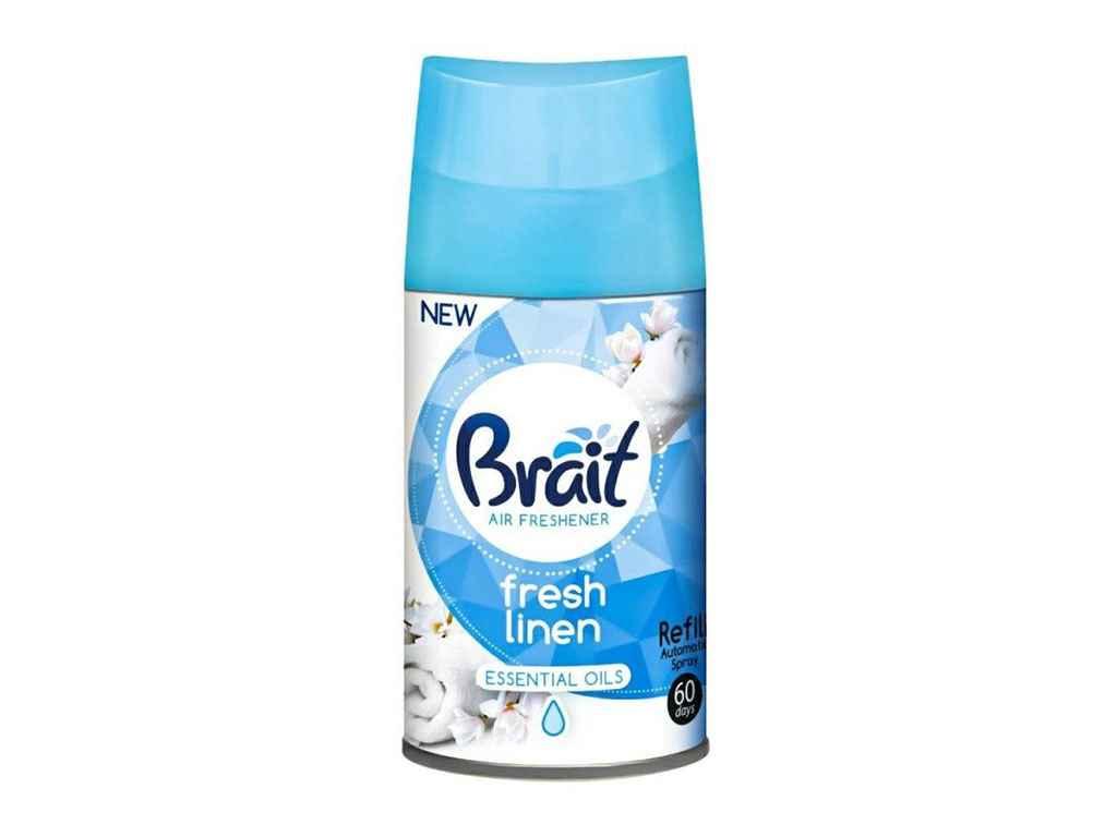 Змінний балон для автоматичного ароматизатора повітря Fresh Linen 250мл ТМ Brait BP