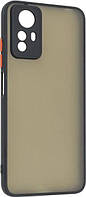 Матовий протиударний чохол для Xiaomi Redmi note 12S чорний бампер
