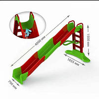 Горка для катания 400 см красно-зеленая [tsi132711-ТСІ]